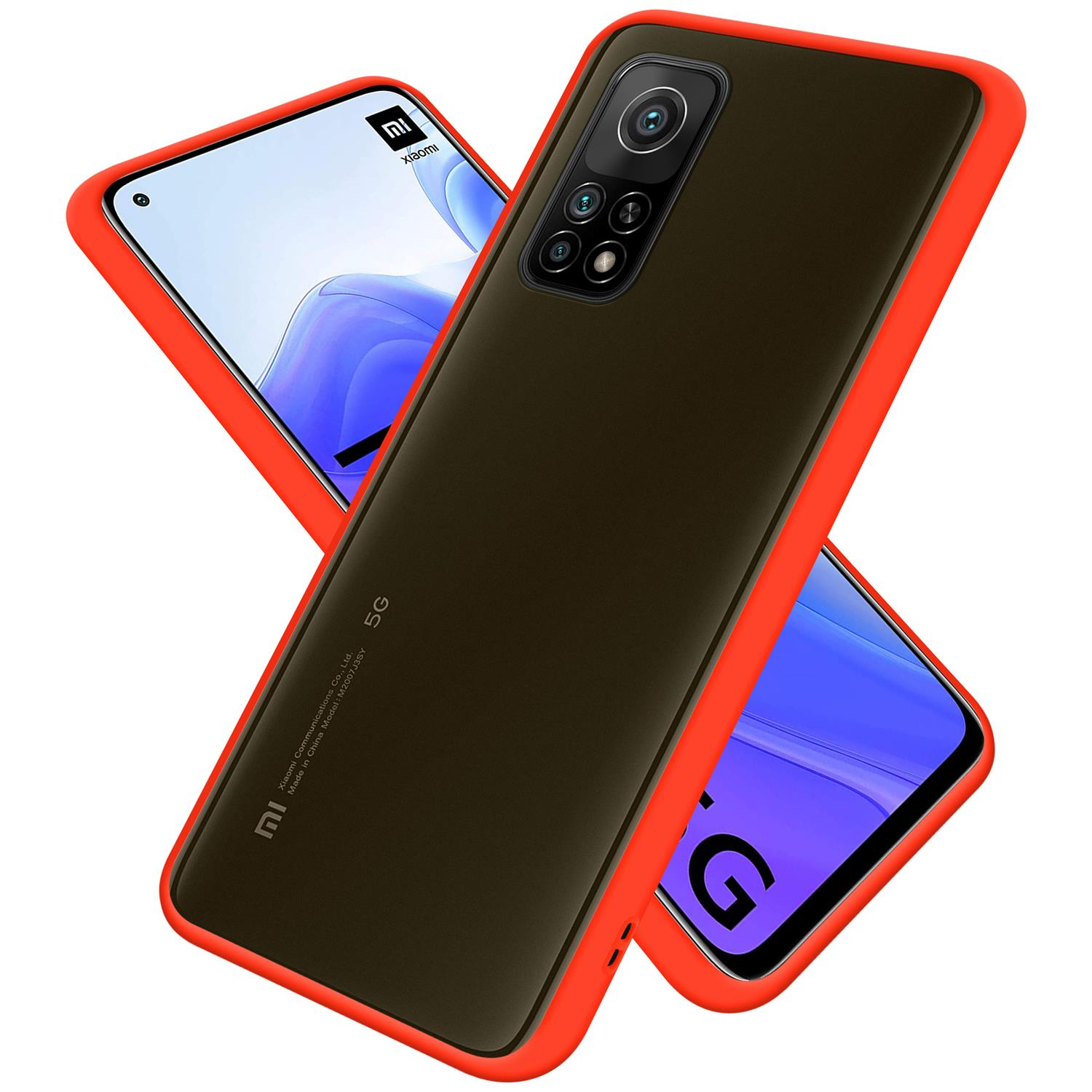 Orangene Handyhülle mit schwarzem Telefon darin und eine weitere orange Hülle.