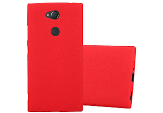 carcasa de móvil  - Funda flexible para móvil - Carcasa de TPU Silicona ultrafina CADORABO, Sony, Xperia XA2, frost rojo