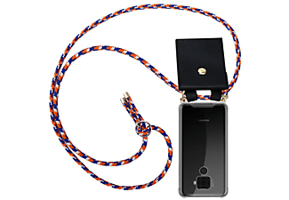 CADORABO TPU Handy Kette GOLD, Backcover, Huawei, MATE 30 LITE, ORANGE BLAU WEIß