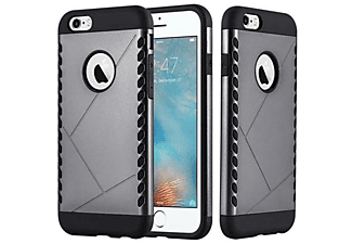 carcasa de móvil Funda rígida para móvil de plástico duro y TPU – Carcasa Híbrida;CADORABO, Apple, iPhone 6 / iPhone 6S, guarda gris