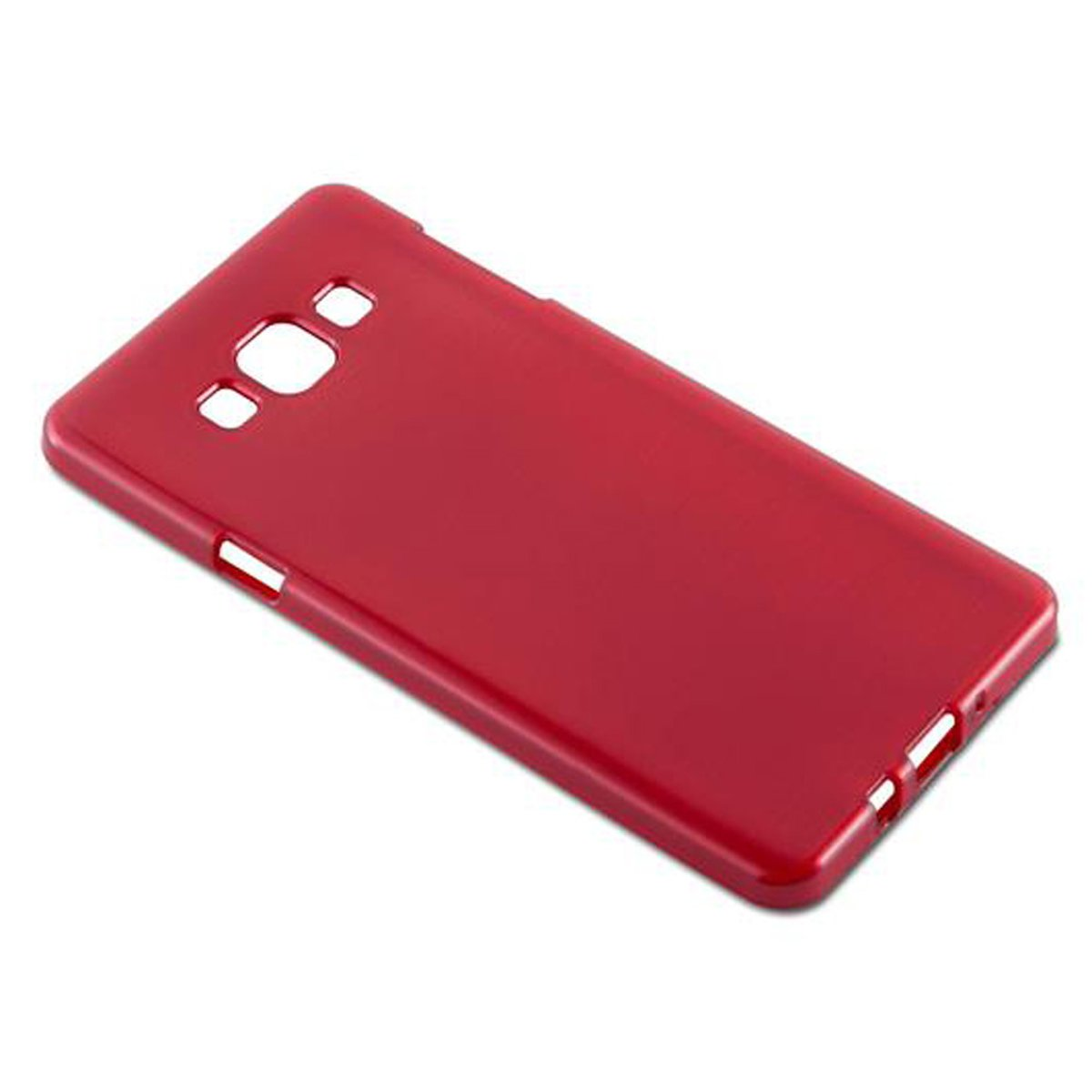 CADORABO TPU Brushed 2015, Samsung, A7 Backcover, ROT Hülle, Galaxy