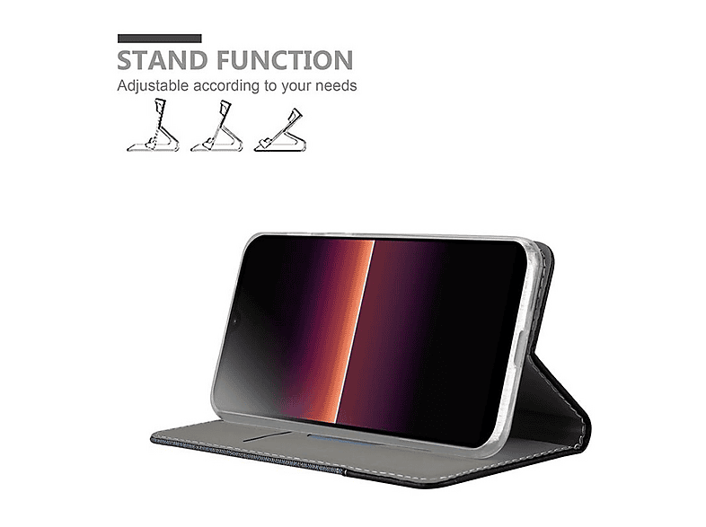 Cadorabo Cover Libro Portafoglio Per Sony Xperia PRO-I – Pelle Nera Con Slot Carte E Stand - 4