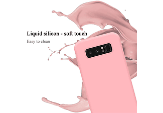 carcasa de móvil  - Funda flexible para móvil - Carcasa de TPU Silicona ultrafina CADORABO, Samsung, Galaxy NOTE 8, liquid rosa