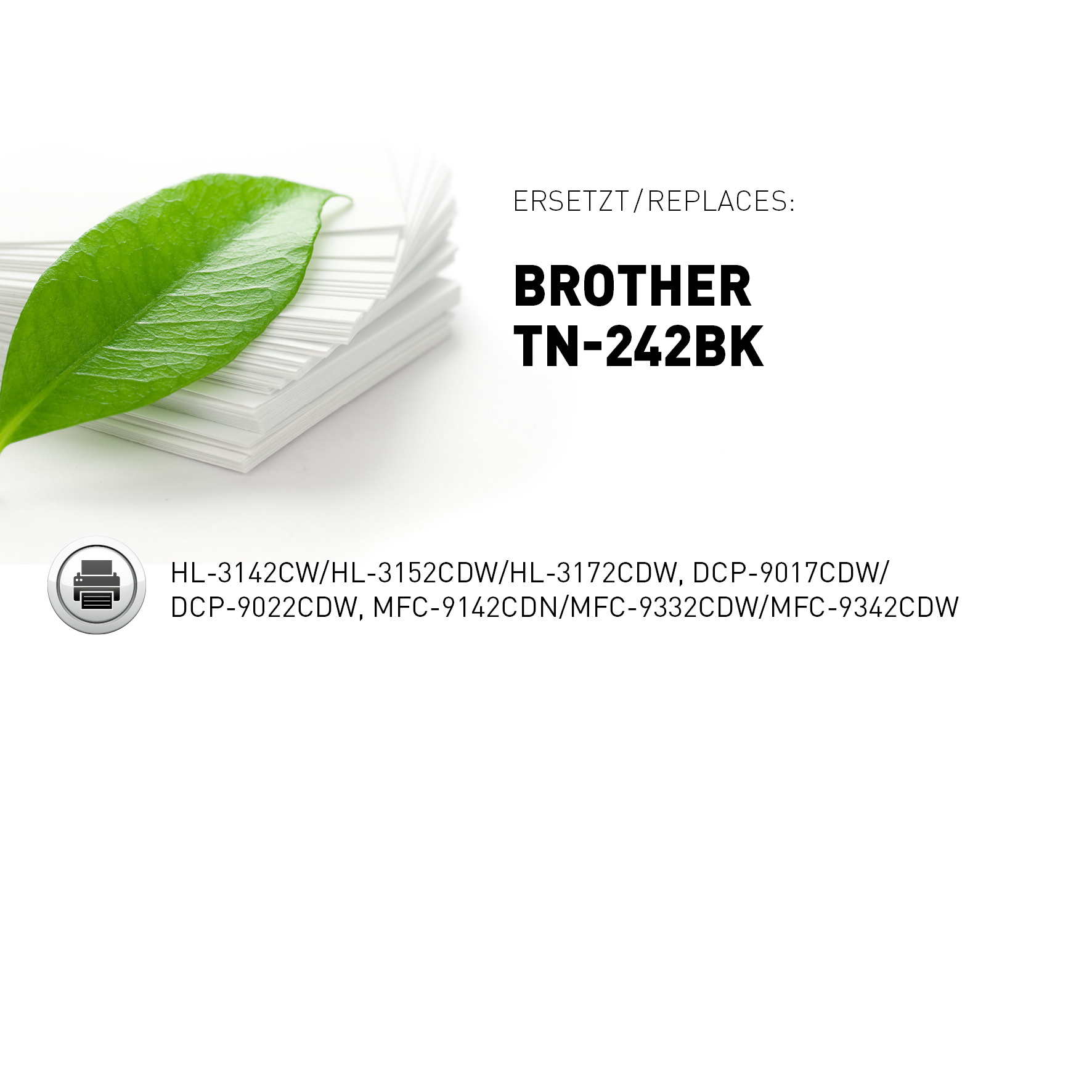 KMP ersetzt Brother TN-242BK Toner (Brother Schwarz TN-242BK)