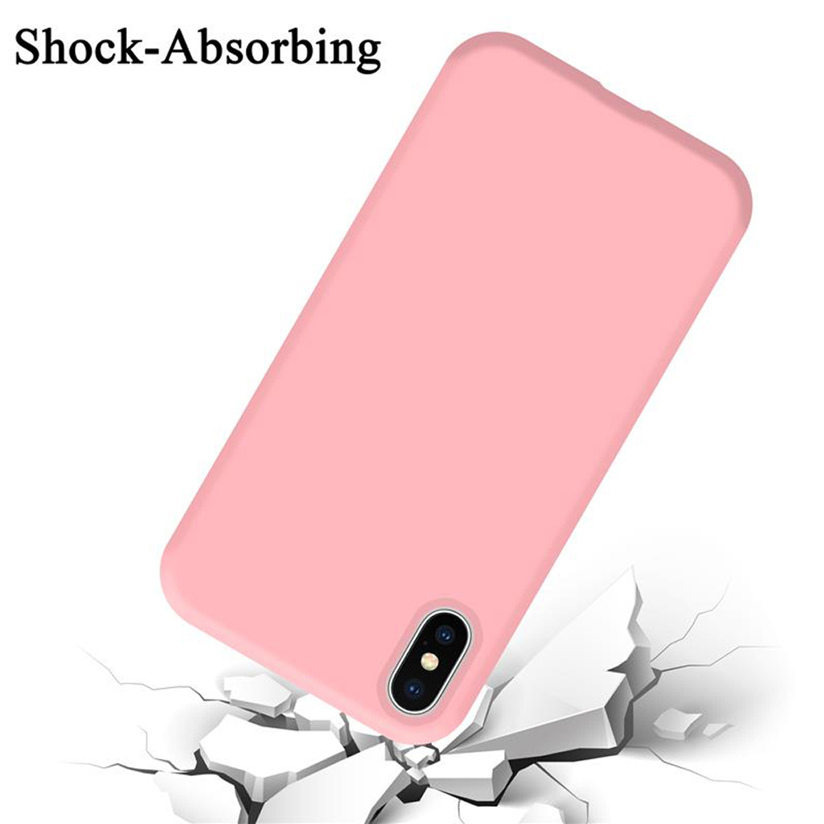 CADORABO Hülle im Liquid Silicone Apple, Style, XS LIQUID Case MAX, Backcover, iPhone PINK
