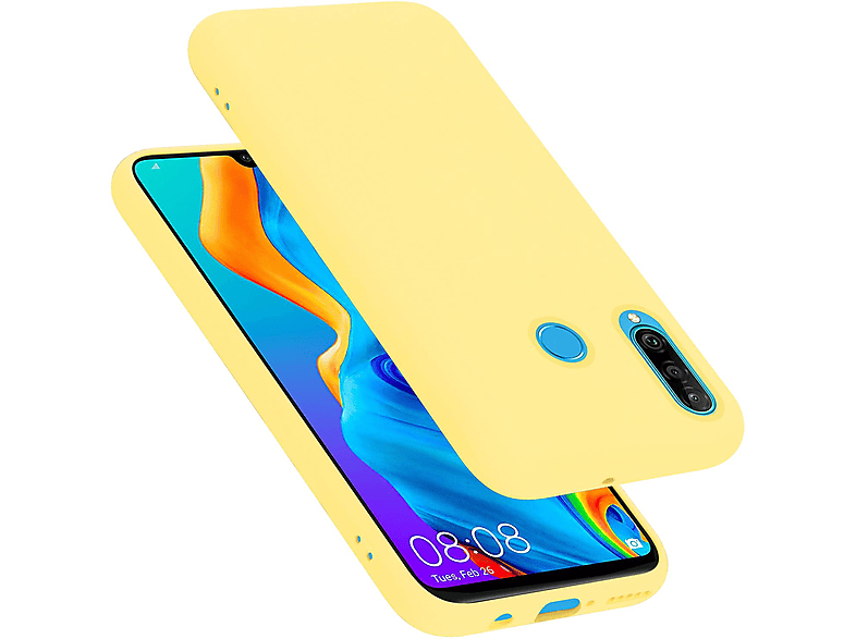 Funda de Silicona Suave Amarillo para Huawei P30 Lite