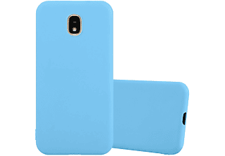 carcasa de móvil  - Funda flexible para móvil - Carcasa de TPU Silicona ultrafina CADORABO, Samsung, Galaxy J3 2018, candy azul