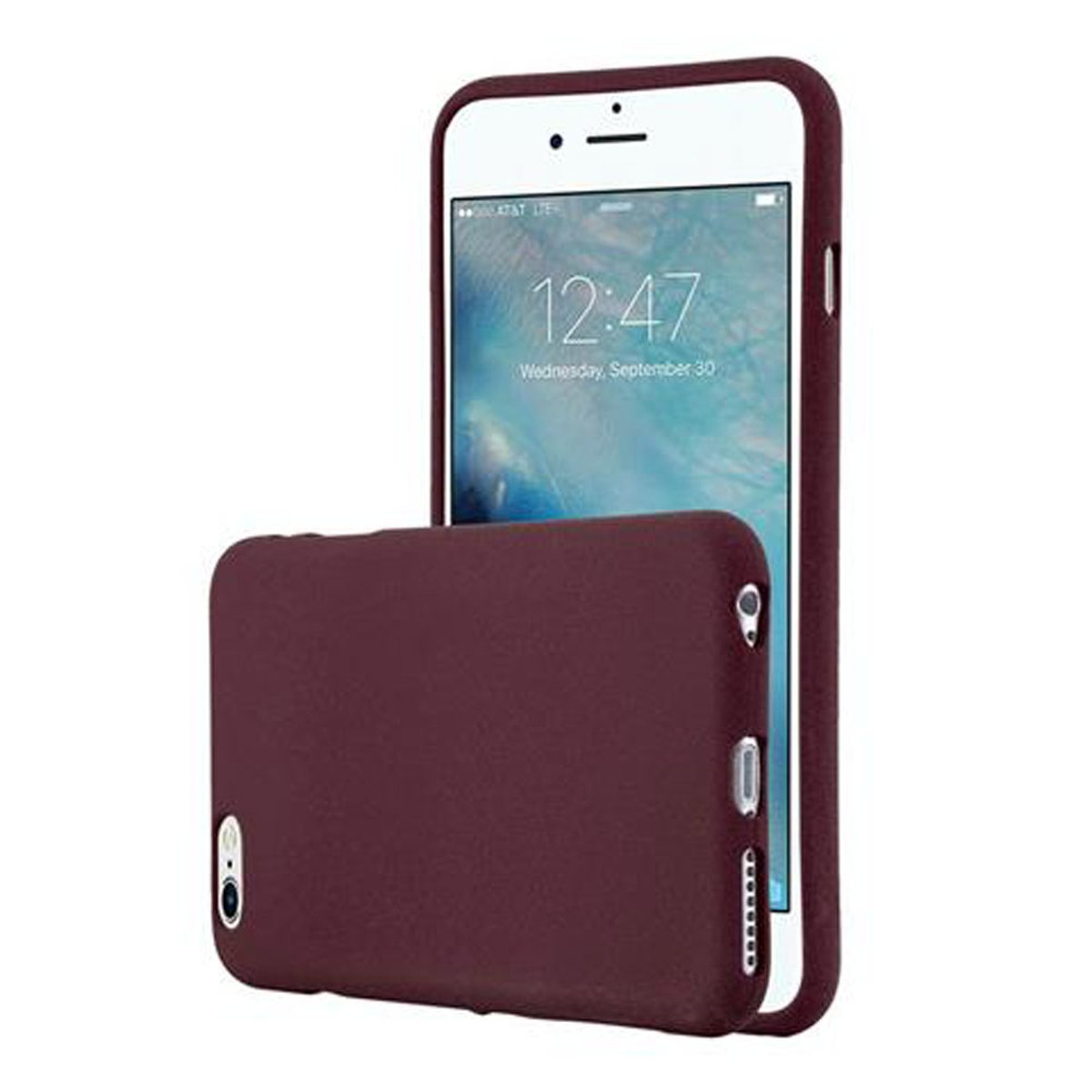 / CADORABO 6 Apple, iPhone LILA FROST Frosted TPU 6S, Backcover, Schutzhülle, BORDEAUX