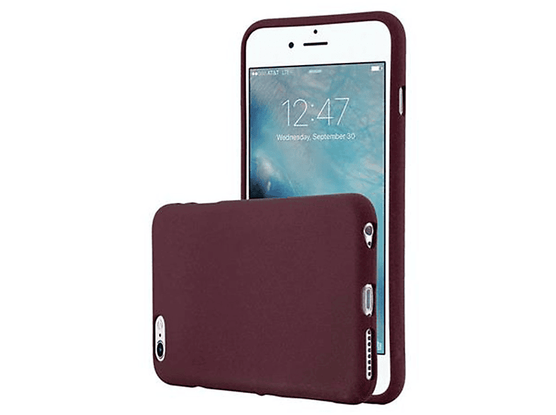 FROST Frosted Schutzhülle, Apple, TPU 6S, LILA iPhone / Backcover, 6 BORDEAUX CADORABO