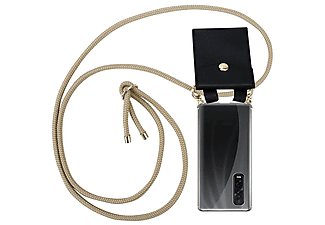 CADORABO TPU Handy Kette GOLD, Bookcover, Oppo, FIND X2 PRO, GLÄNZEND BRAUN