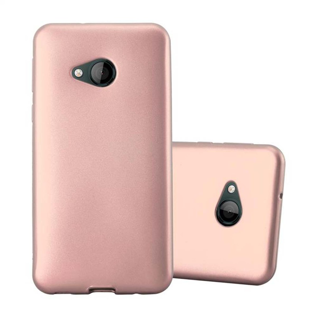 CADORABO TPU Matt Metallic GOLD Hülle, ROSÉ Backcover, PLAY, METALLIC HTC, U