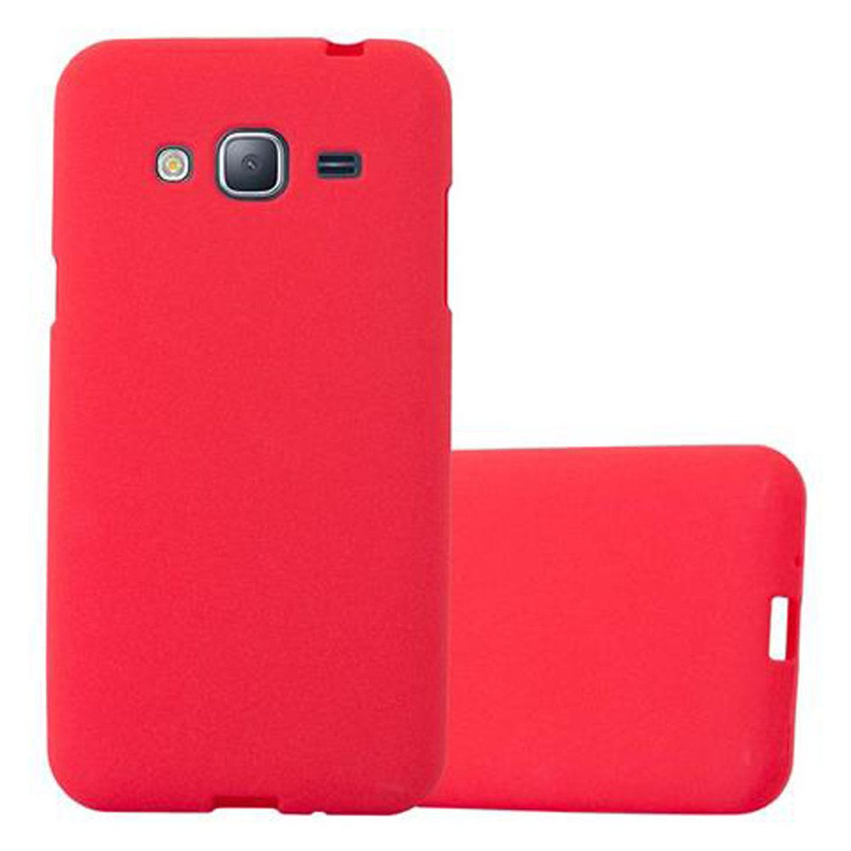 CADORABO TPU Frosted Backcover, J3 Samsung, Galaxy FROST 2016, ROT Schutzhülle