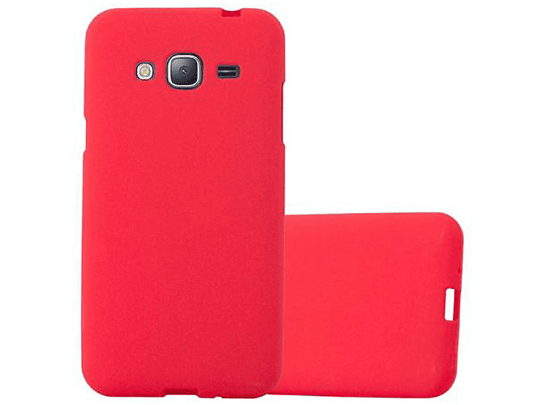 Backcover, Samsung, FROST Galaxy ROT TPU CADORABO Frosted J3 2016, Schutzhülle,
