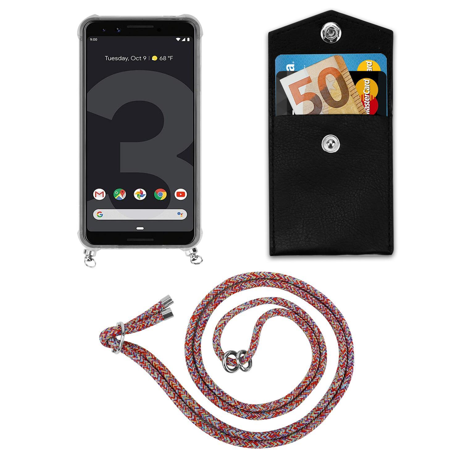 Telefon- und Geldbörsenetui mit Lanyard. Etui hat Kreditkarte und 50-Euro-Schein.