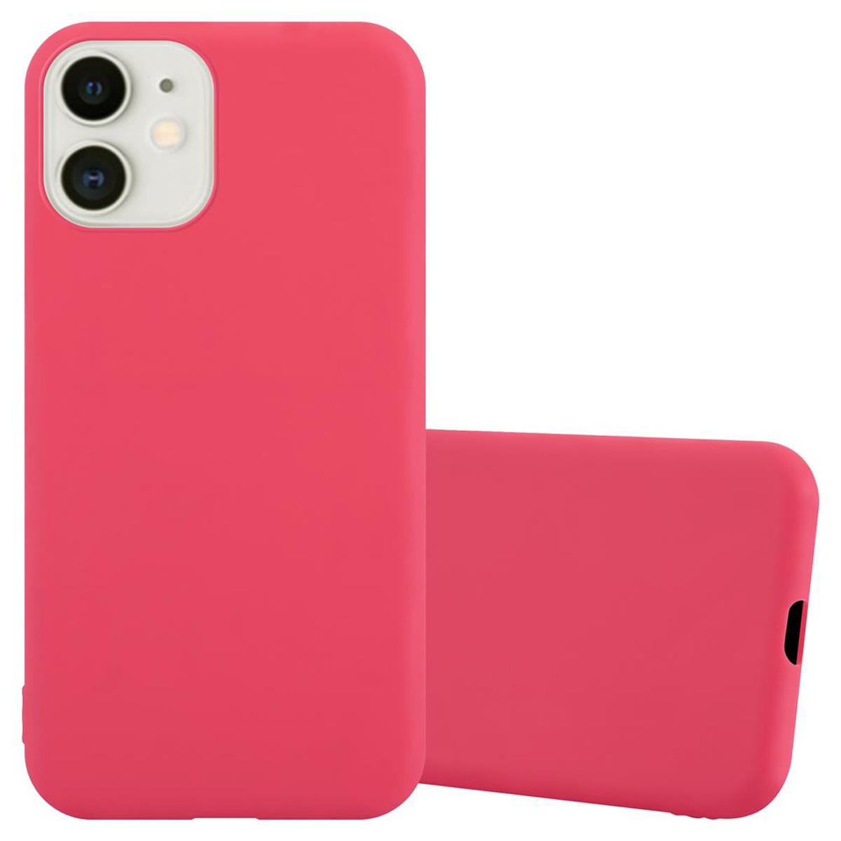 Hülle Style, MINI, 12 Apple, CADORABO Backcover, CANDY iPhone Candy TPU ROT im
