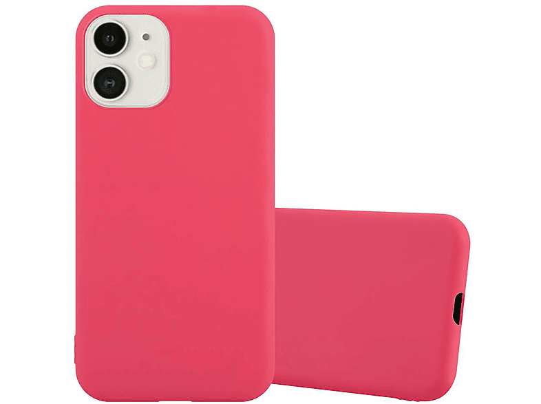 CADORABO Hülle im TPU Candy MINI, CANDY Apple, 12 ROT iPhone Backcover, Style