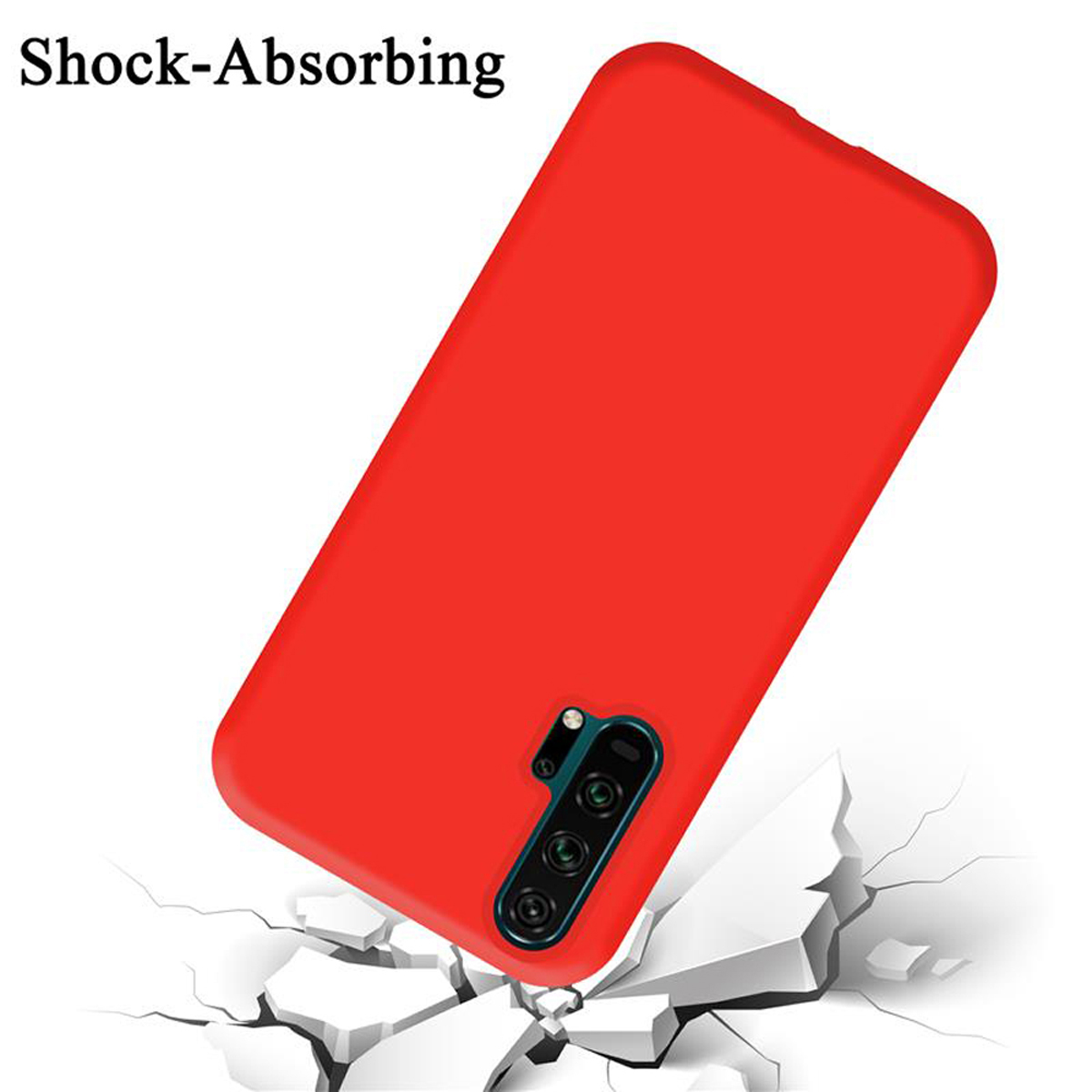 im ROT 20 LIQUID Silicone PRO, Honor, Style, Case CADORABO Backcover, Hülle Liquid