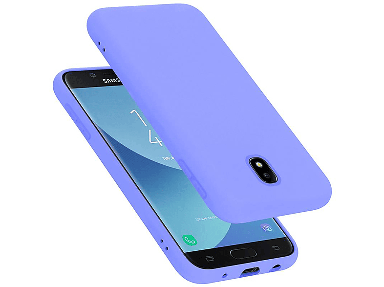 CADORABO Hülle im Liquid Silicone Case Style, Backcover, Samsung, Galaxy J5 2017, LIQUID HELL LILA