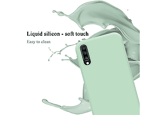 carcasa de móvil  - Funda flexible para móvil - Carcasa de TPU Silicona ultrafina CADORABO, Samsung, Galaxy A70 / A70s, liquid verde claro