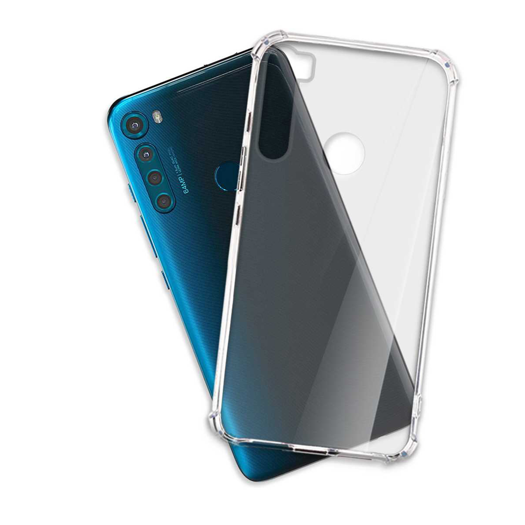 MTB MORE ENERGY Clear Transparent Fusion Case, Plus, Backcover, One Motorola, Armor