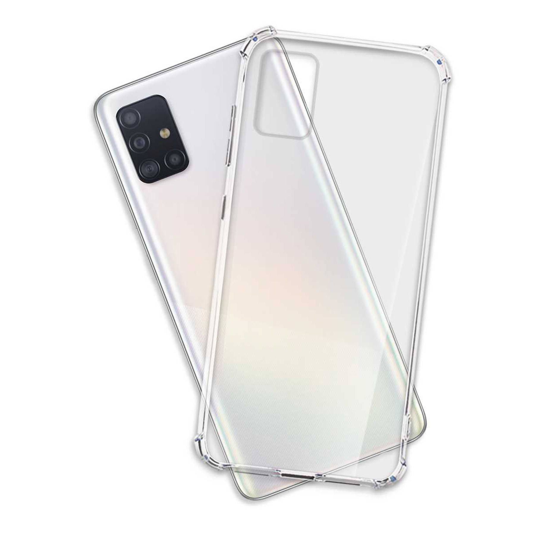 Zwei transparente Handyhüllen, eine über der anderen.