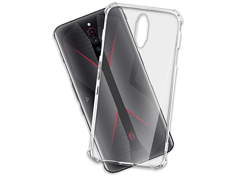 MTB MORE ENERGY Clear Transparent Case, ZTE, Red Backcover, 5G, Nubia Armor Magic