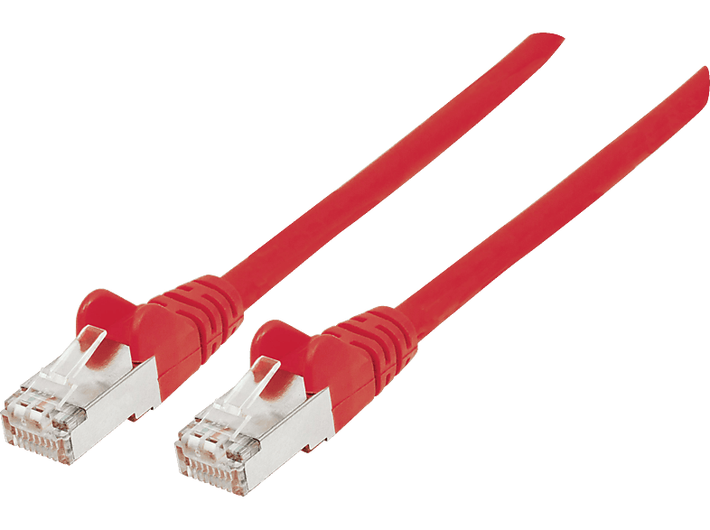 INTELLINET INTELLINET Netzwerkkabel mit Cat6a-Stecker und Cat7-Rohkabel, S/FTP, Verlegekabel, 0,25 m