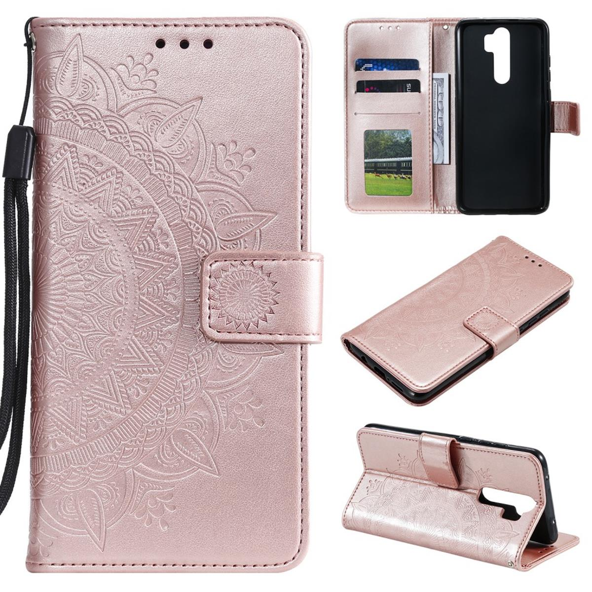 COVERKINGZ Klapphülle Pro, Roségold OnePlus, 8 Muster, Bookcover, Mandala mit