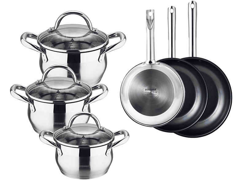 Set de 6 Piezas Batería de cocina Gourmet 2 - BERGNER BGEU-4699