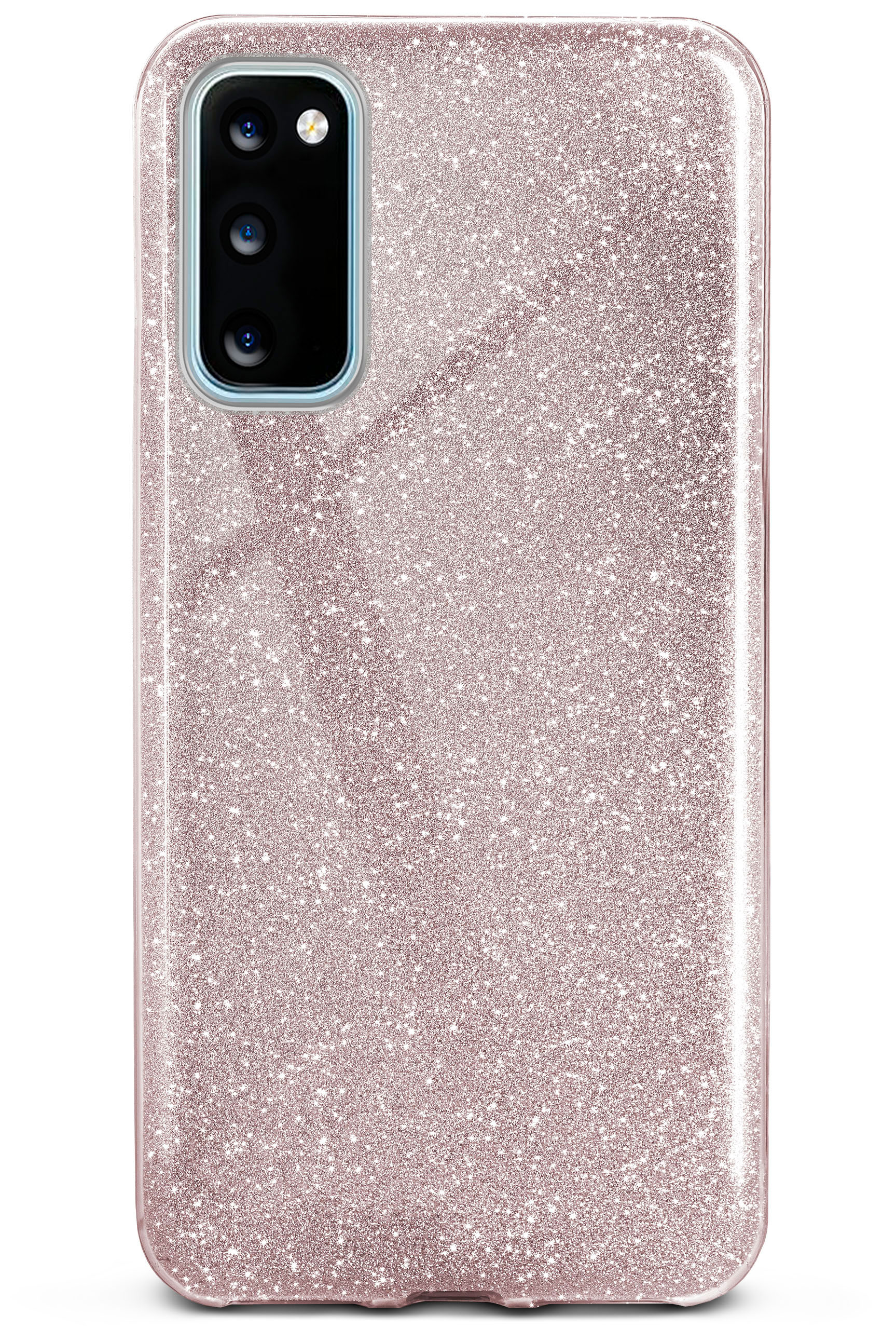 ONEFLOW Glitter Case, Samsung, S20 / Galaxy S20 Backcover, Rosé 5G, - Gloss