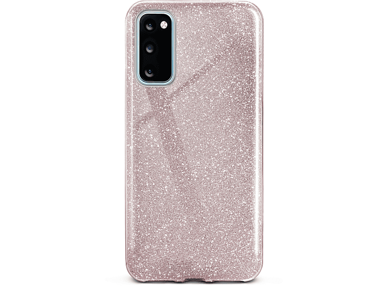 ONEFLOW Glitter 5G, Case, - S20 Samsung, Galaxy Backcover, Gloss Rosé S20 