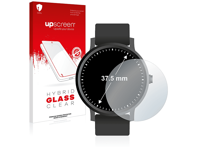 UPSCREEN klare Schutzfolie(für Universal Armbanduhren (Kreisrund, ø: 37.5 mm))