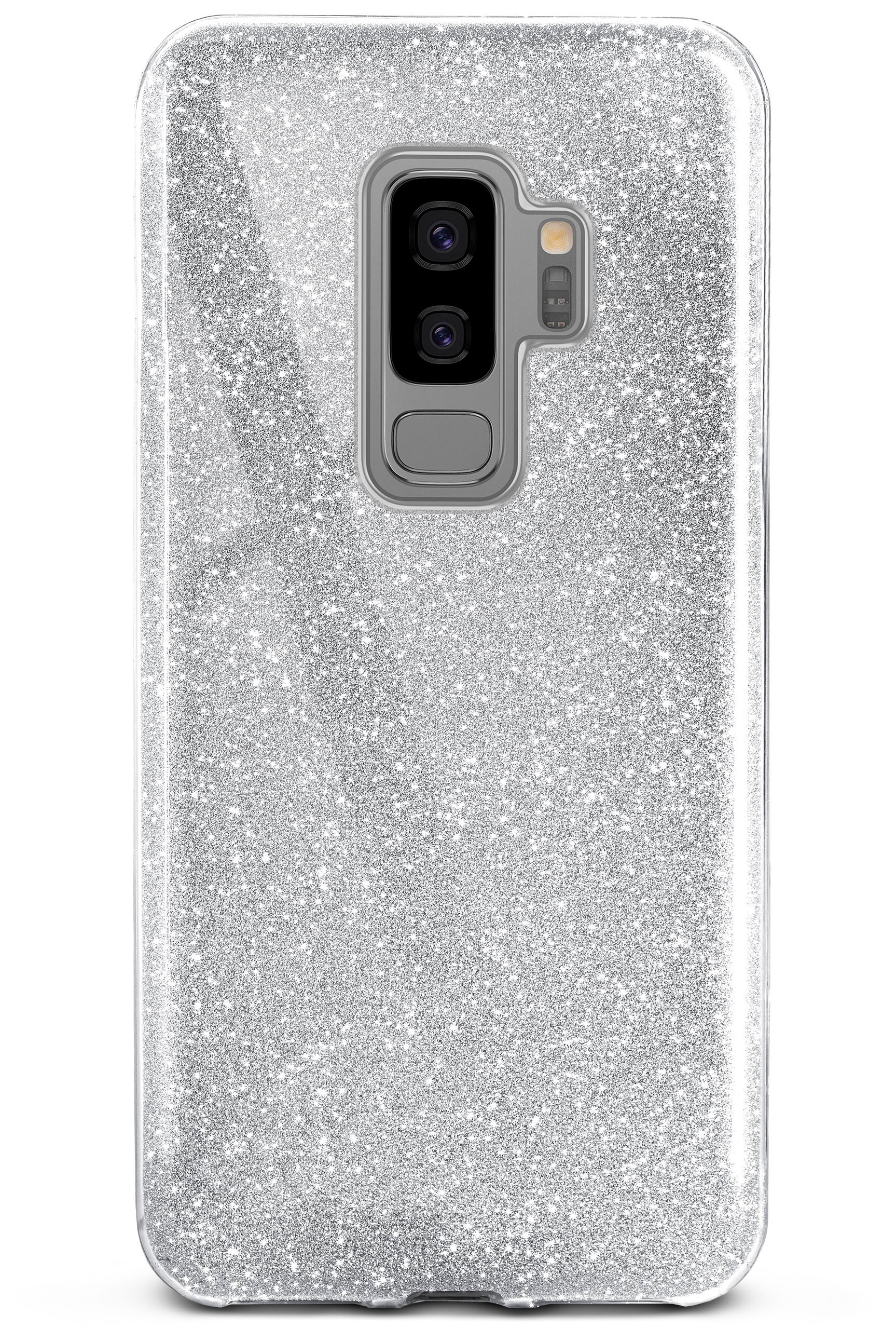 ONEFLOW Glitter - Sparkle Case, S9 Plus, Backcover, Samsung, Galaxy Silver