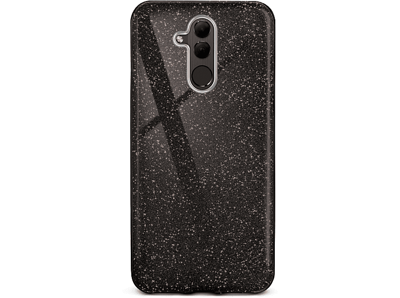 Black Glitter Huawei, ONEFLOW 20 - Lite, Case, Backcover, Glamour Mate