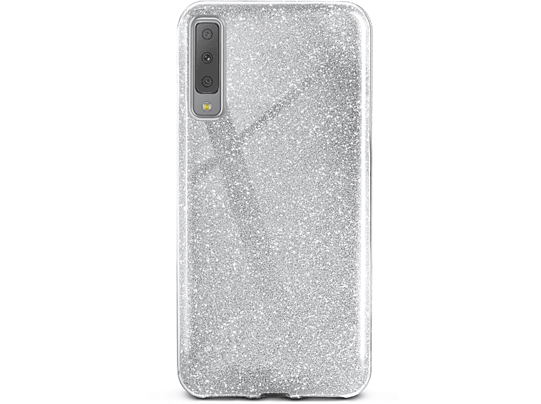 ONEFLOW Glitter Case, Backcover, Samsung, Galaxy A7 (2018), Sparkle - Silver | Backcover