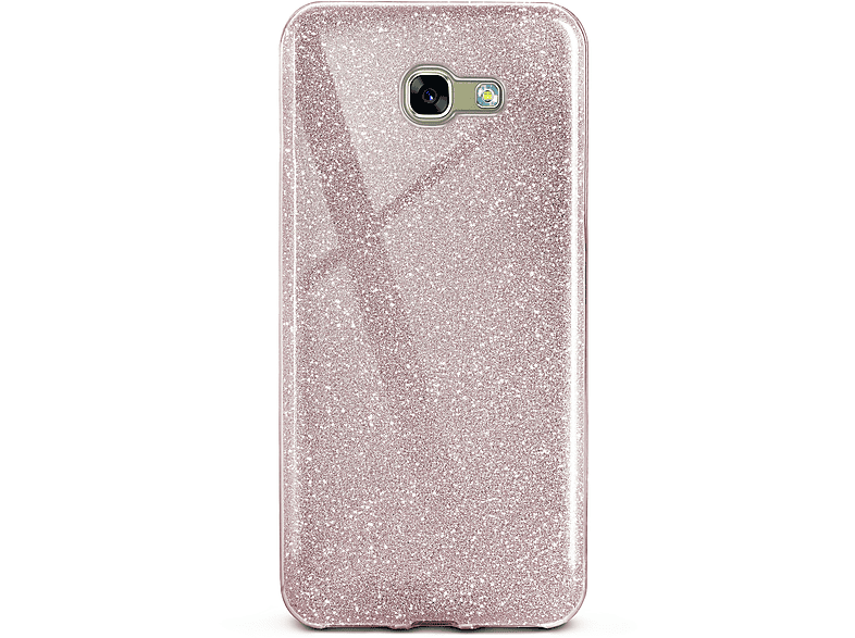 ONEFLOW Glitter Case, Samsung, - Gloss Rosé Backcover, Galaxy (2017), A3