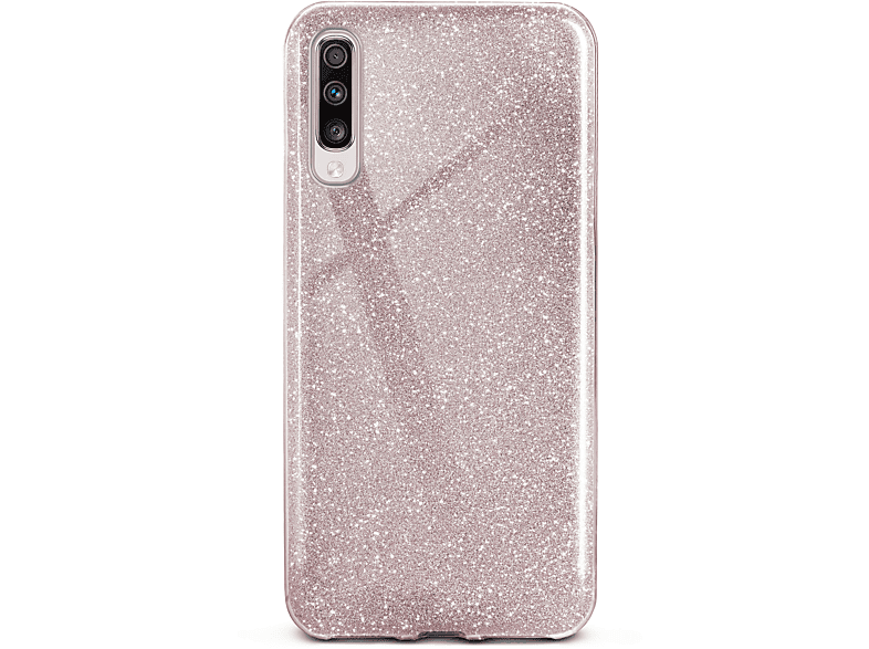 Backcover, A70, - Glitter Case, Gloss Samsung, Rosé Galaxy ONEFLOW