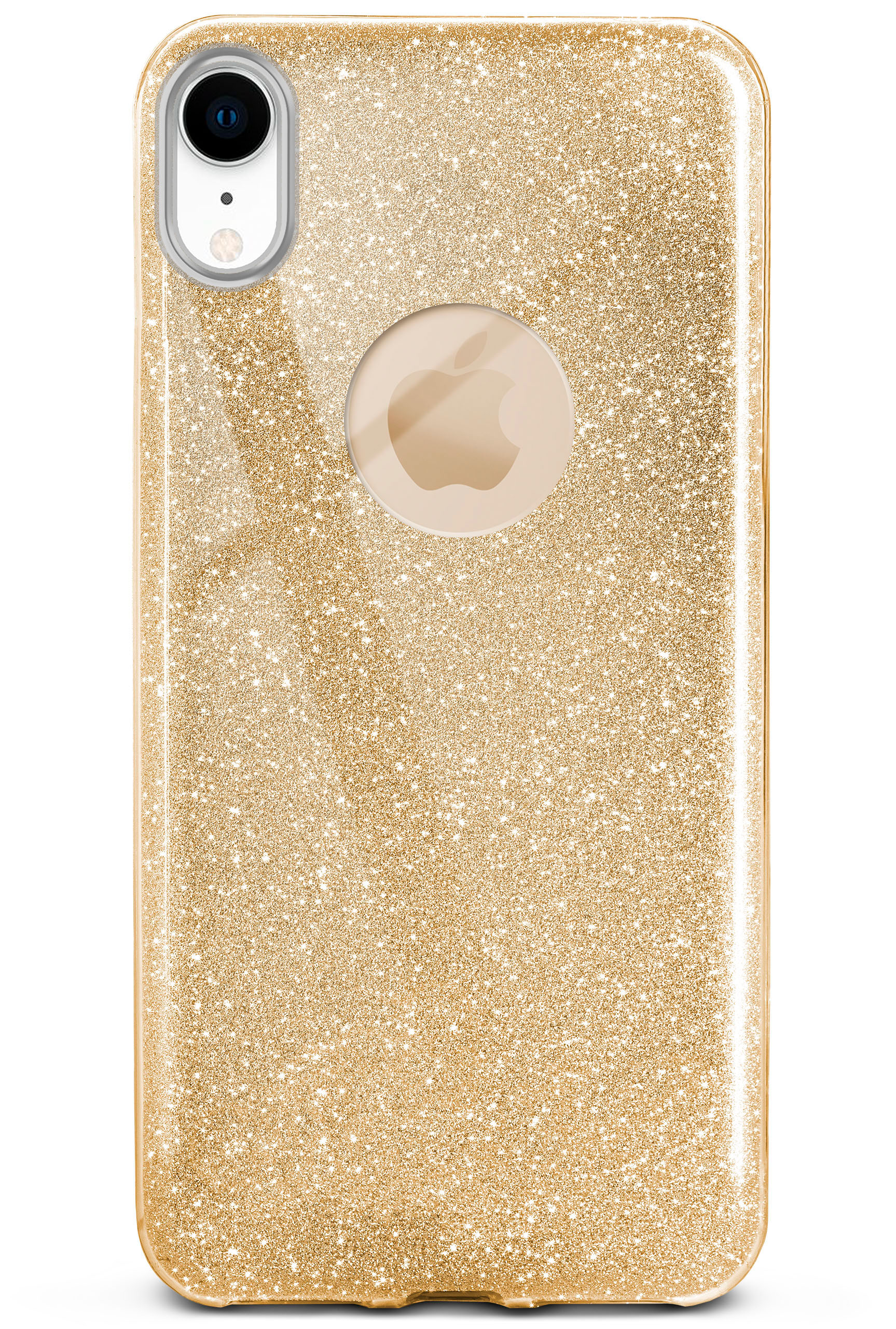 Case, Glitter iPhone XR, Backcover, Gold - Shine ONEFLOW Apple,