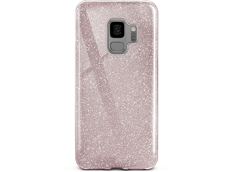 ONEFLOW Glitter Case, Backcover, Samsung, Galaxy S9, Gloss - Rosé