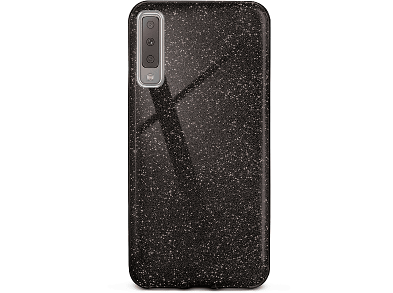 ONEFLOW Glitter Case, Backcover, Samsung, Galaxy A7 (2018), Glamour - Black