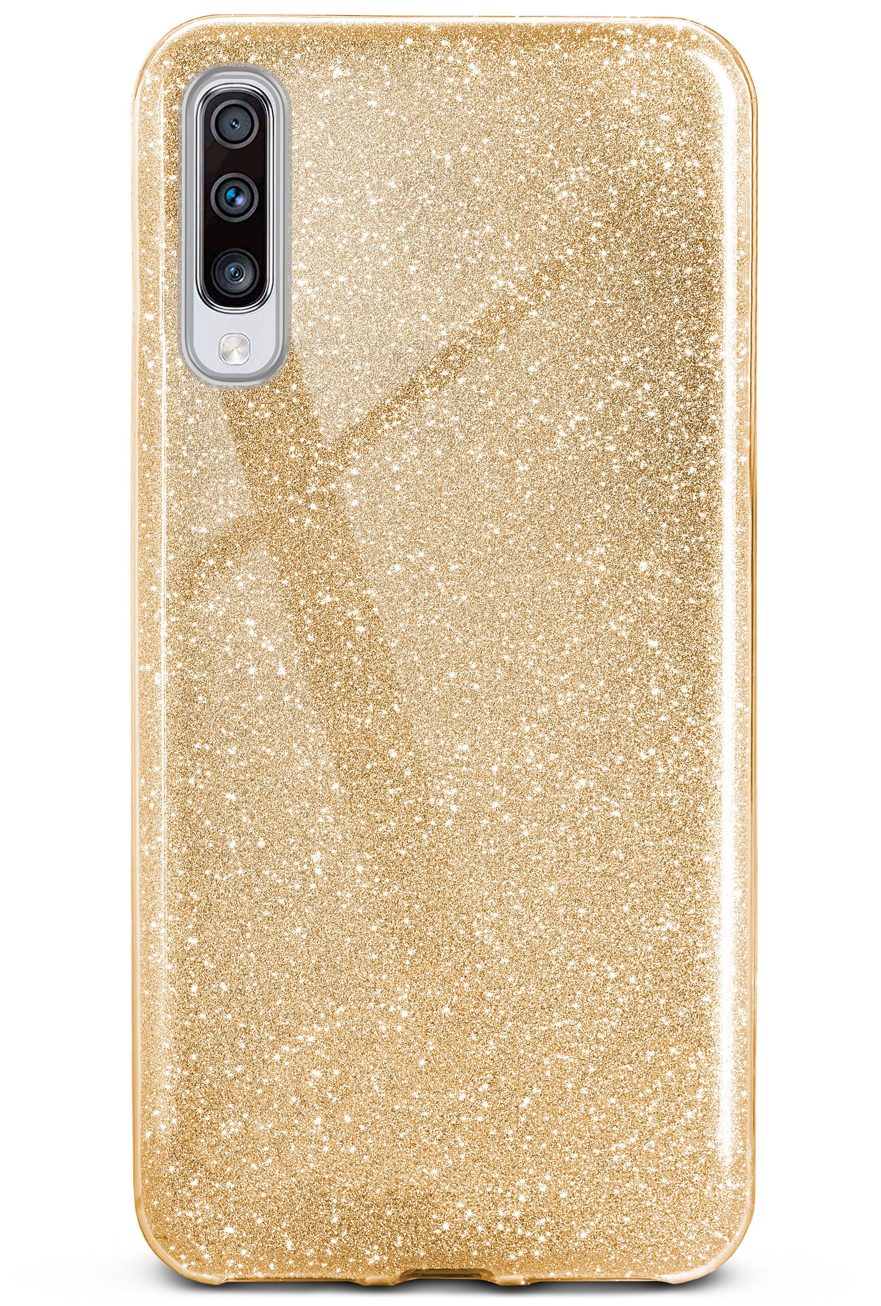 Glitter Shine ONEFLOW Backcover, Samsung, Gold Galaxy Case, A70, -