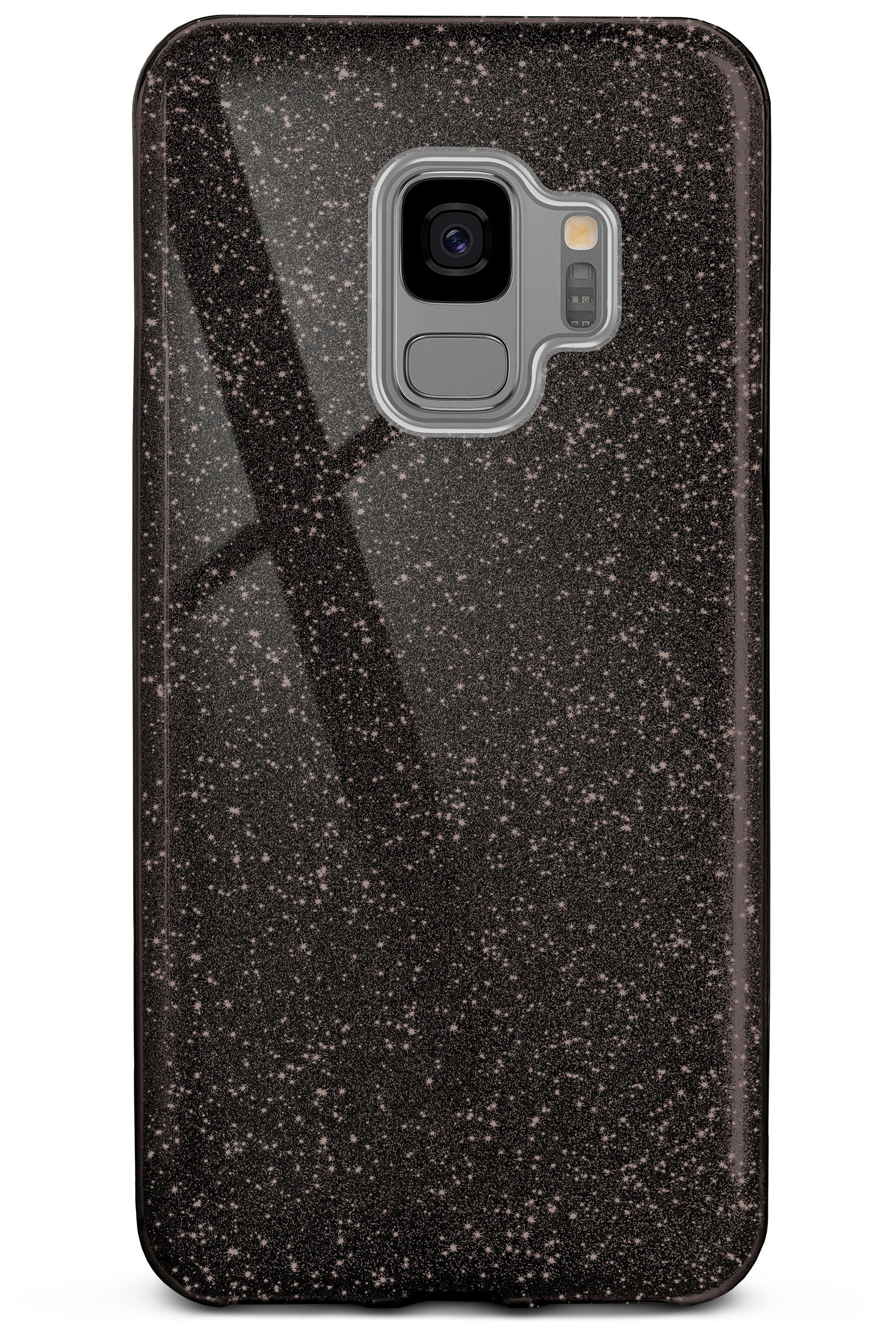 ONEFLOW Glitter S9, Glamour Backcover, Samsung, - Case, Galaxy Black