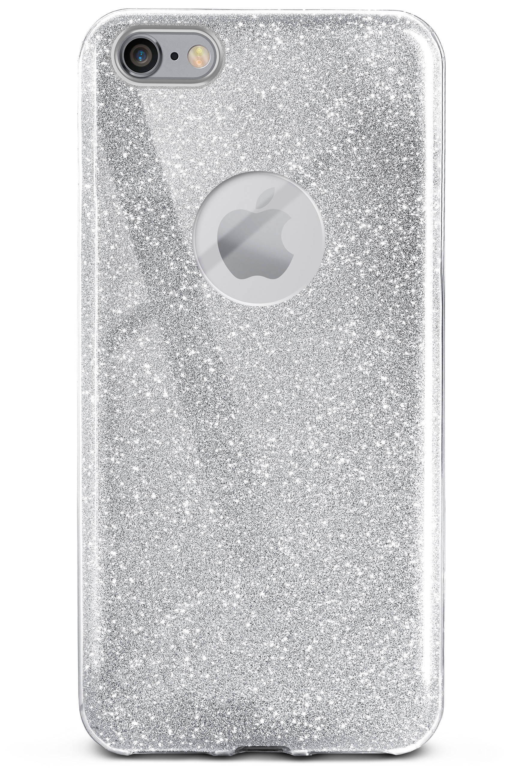 ONEFLOW Glitter Case, Apple, Backcover, - iPhone Silver 6, / 6s iPhone Sparkle