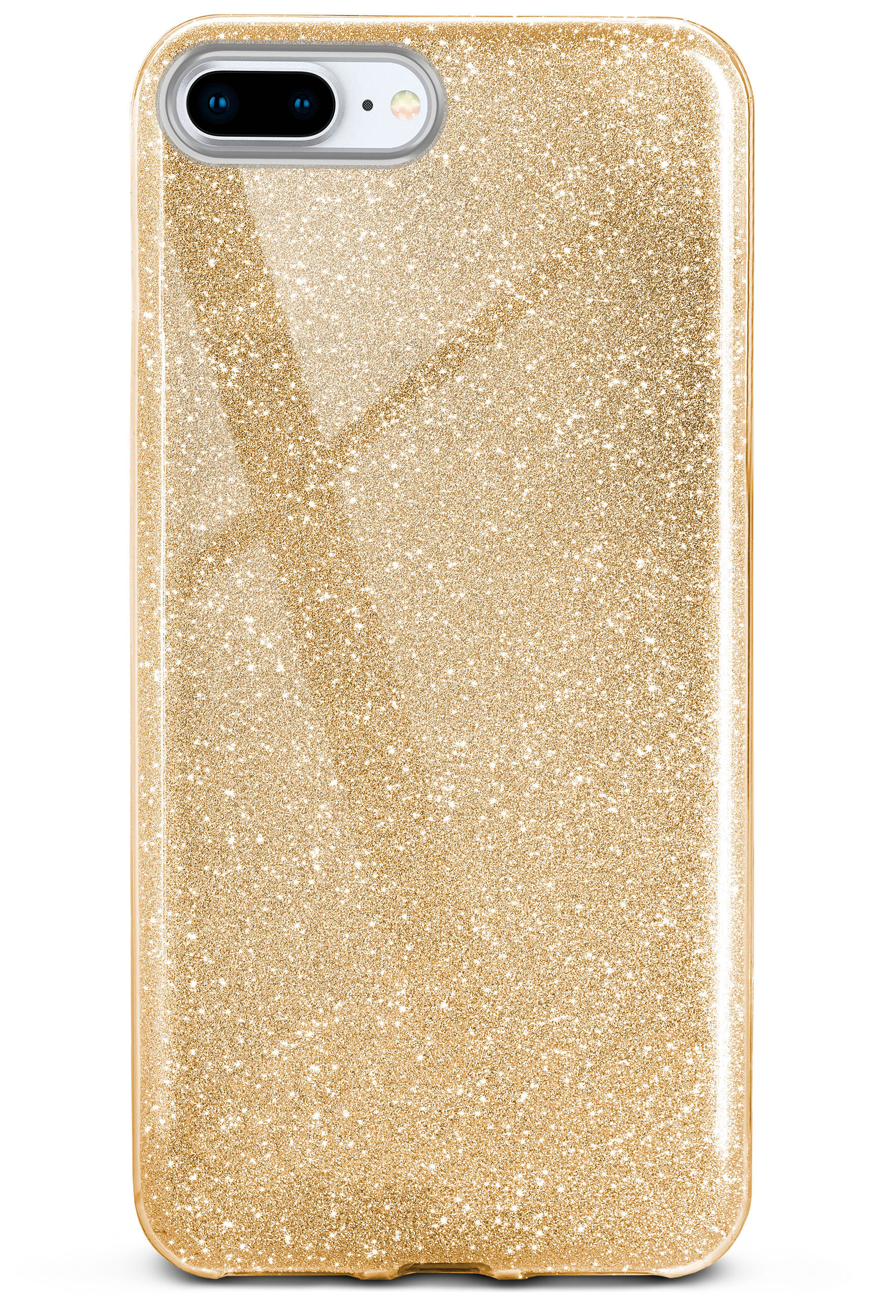 Shine Gold - 8 Case, / Apple, Plus, Glitter Backcover, iPhone ONEFLOW Plus 7 iPhone