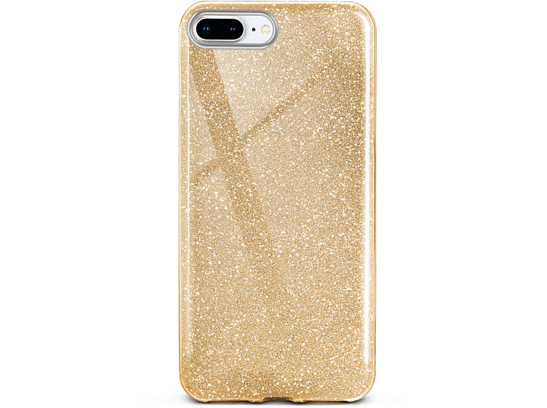 7 Glitter Plus Gold Plus, / ONEFLOW Case, - iPhone Shine Backcover, Apple, 8 iPhone