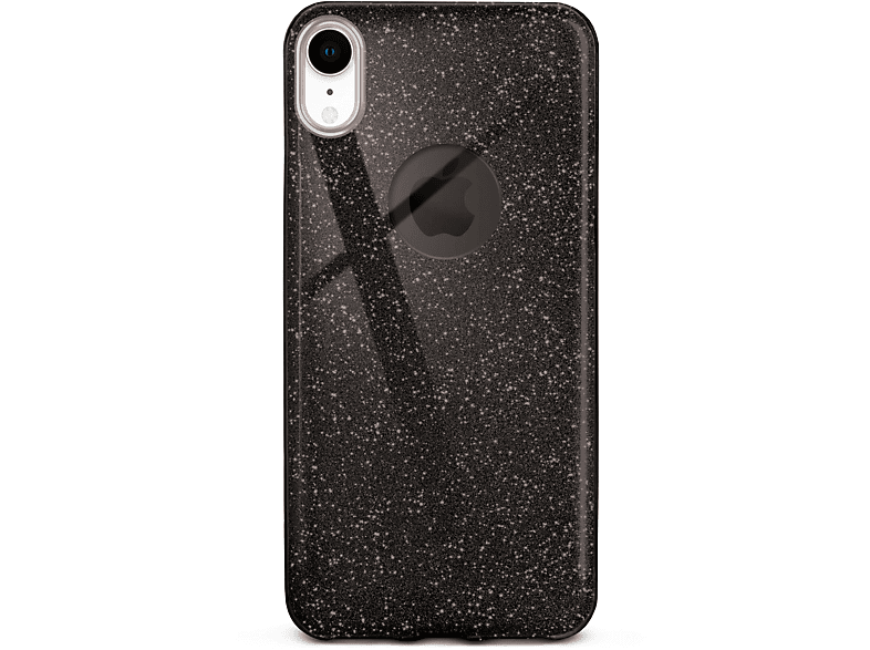 ONEFLOW Glitter Case, Apple, Backcover, Black Glamour XR, iPhone 