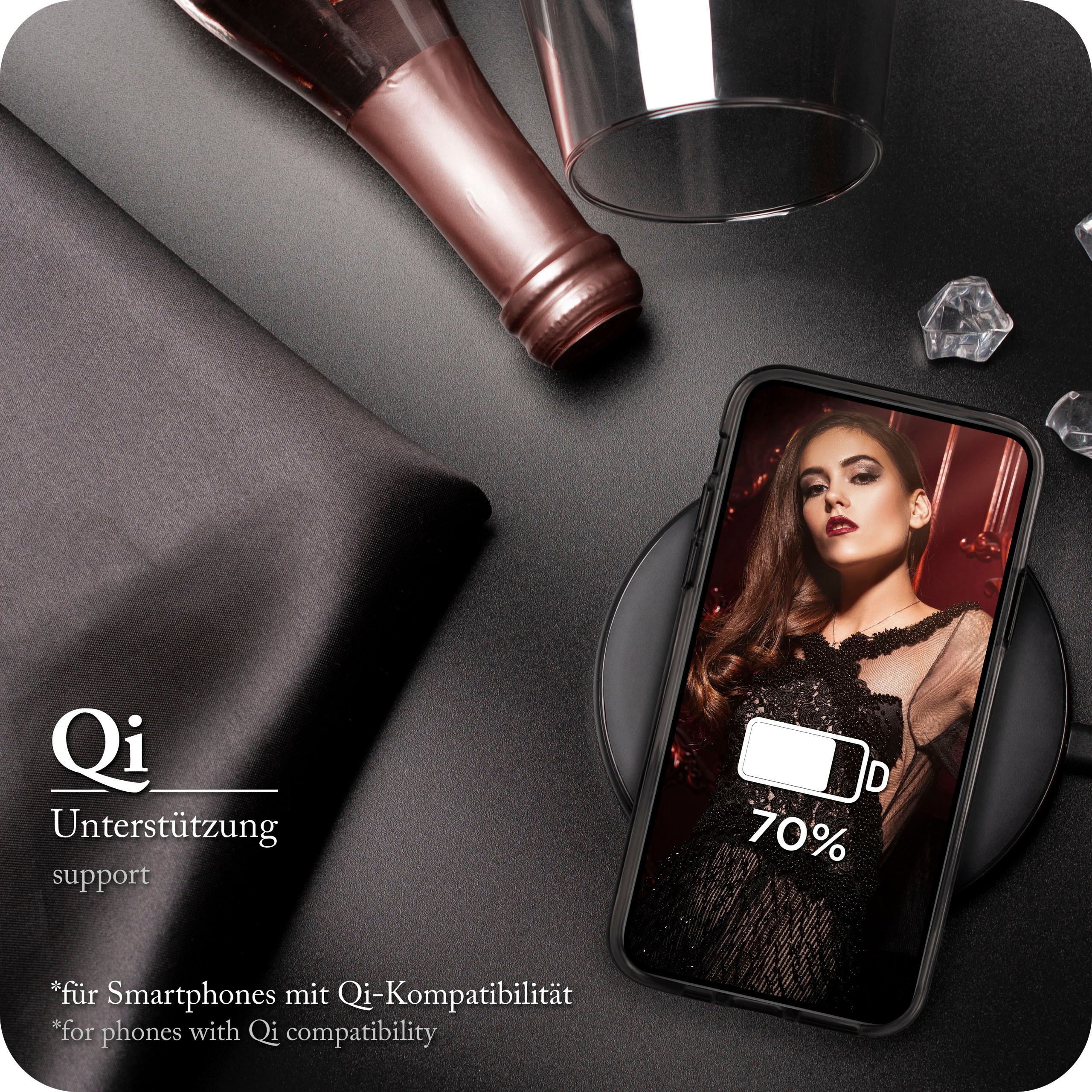 Explorer, ONEFLOW 9 - Mi Xiaomi, 9 / Backcover, Case, Glitter Mi Glamour Black