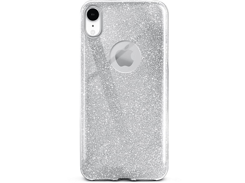 ONEFLOW Glitter Case, Backcover, iPhone Silver Sparkle - XR, Apple