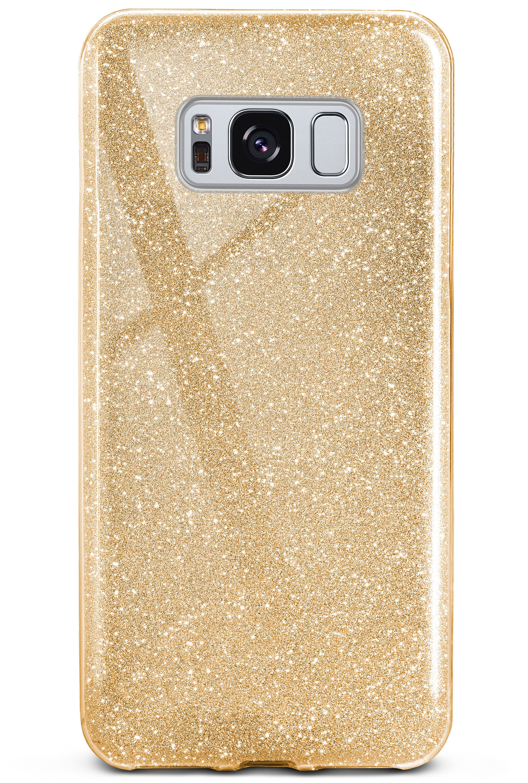 Case, Shine Samsung, ONEFLOW Galaxy - Gold S8, Glitter Backcover,