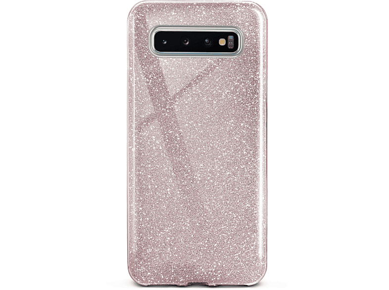 ONEFLOW Glitter Case, Backcover, Samsung, Galaxy S10, Gloss - Rosé